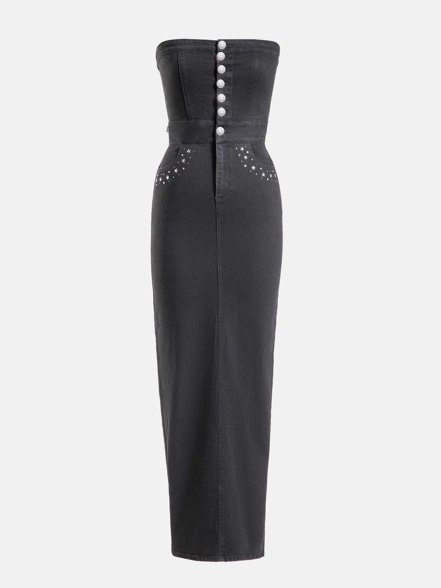 Real n Rare Denim Bodycon - Dark Black