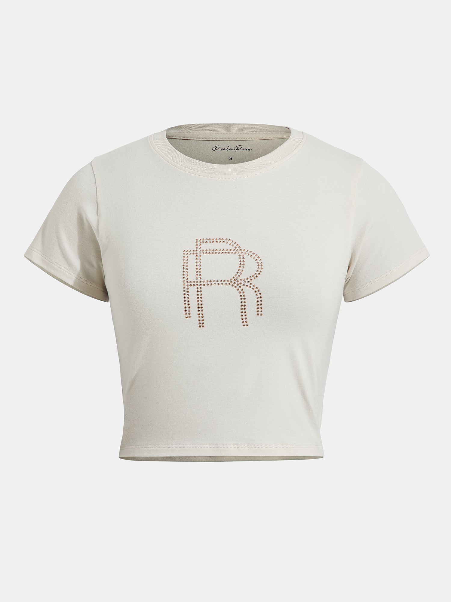 RR Logo Crop Tee - Beige