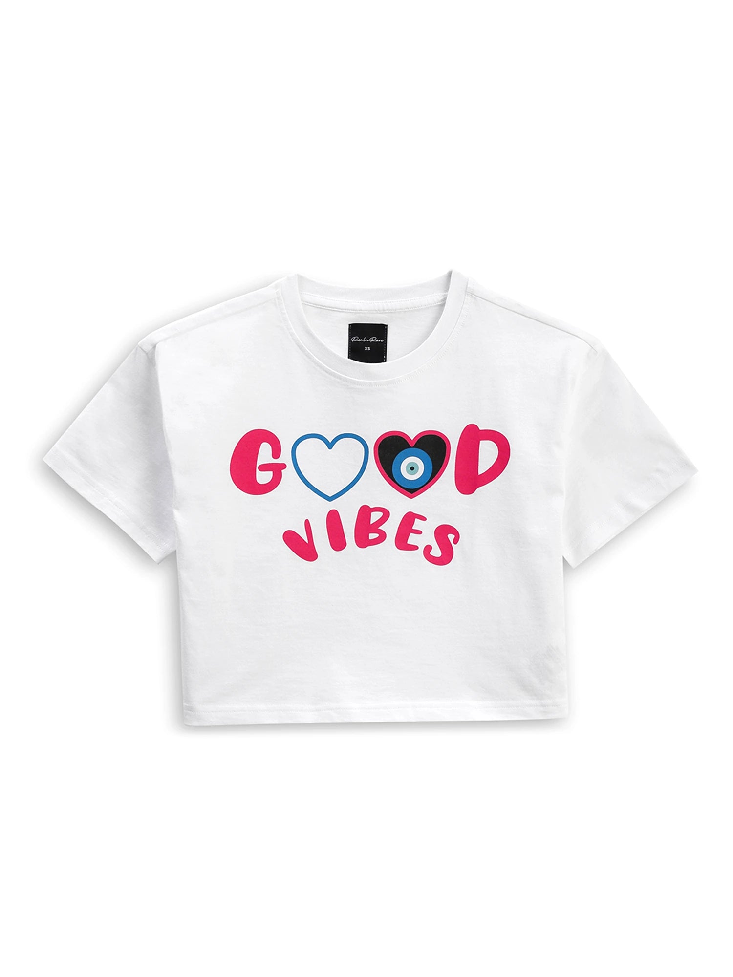 Good Vibes Crop Top - White