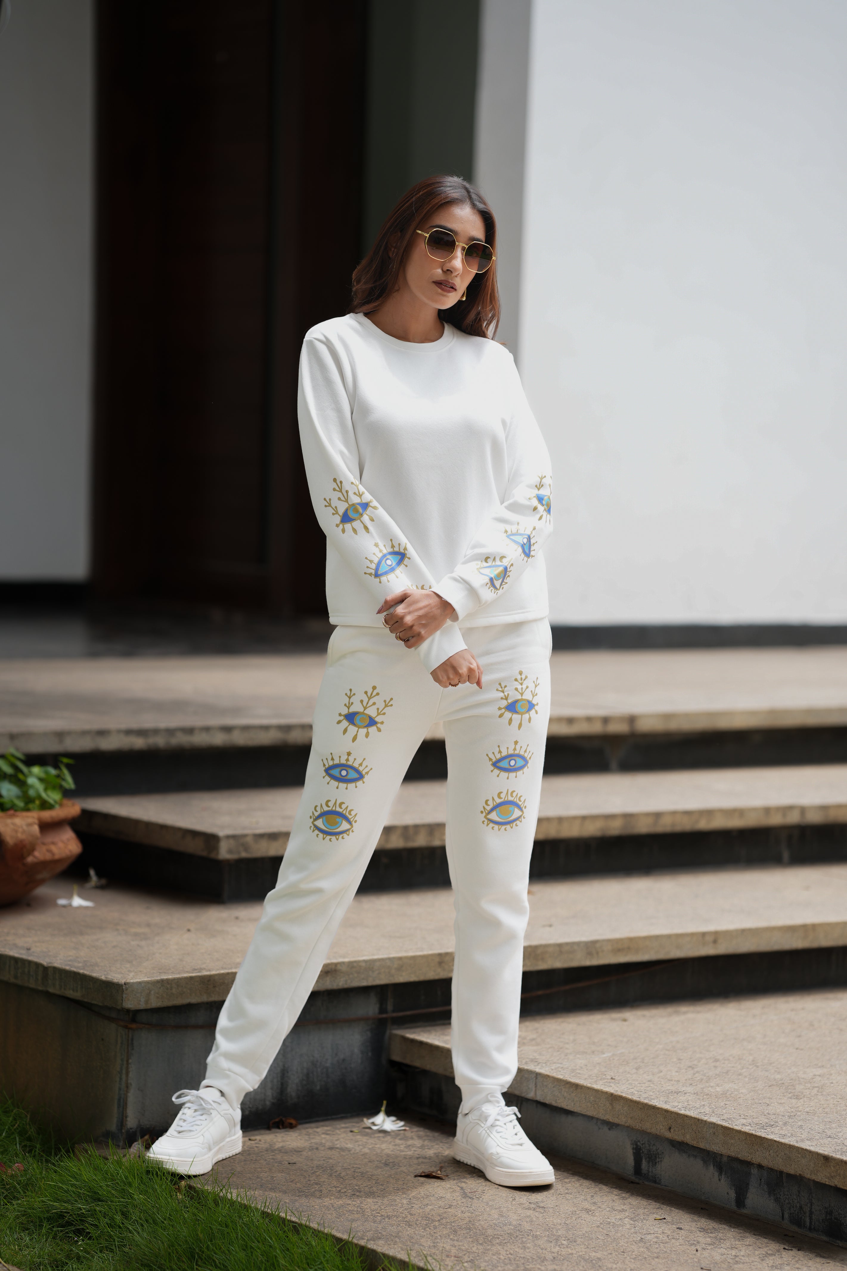 Sun & Moon Co-ord Set - White Sky