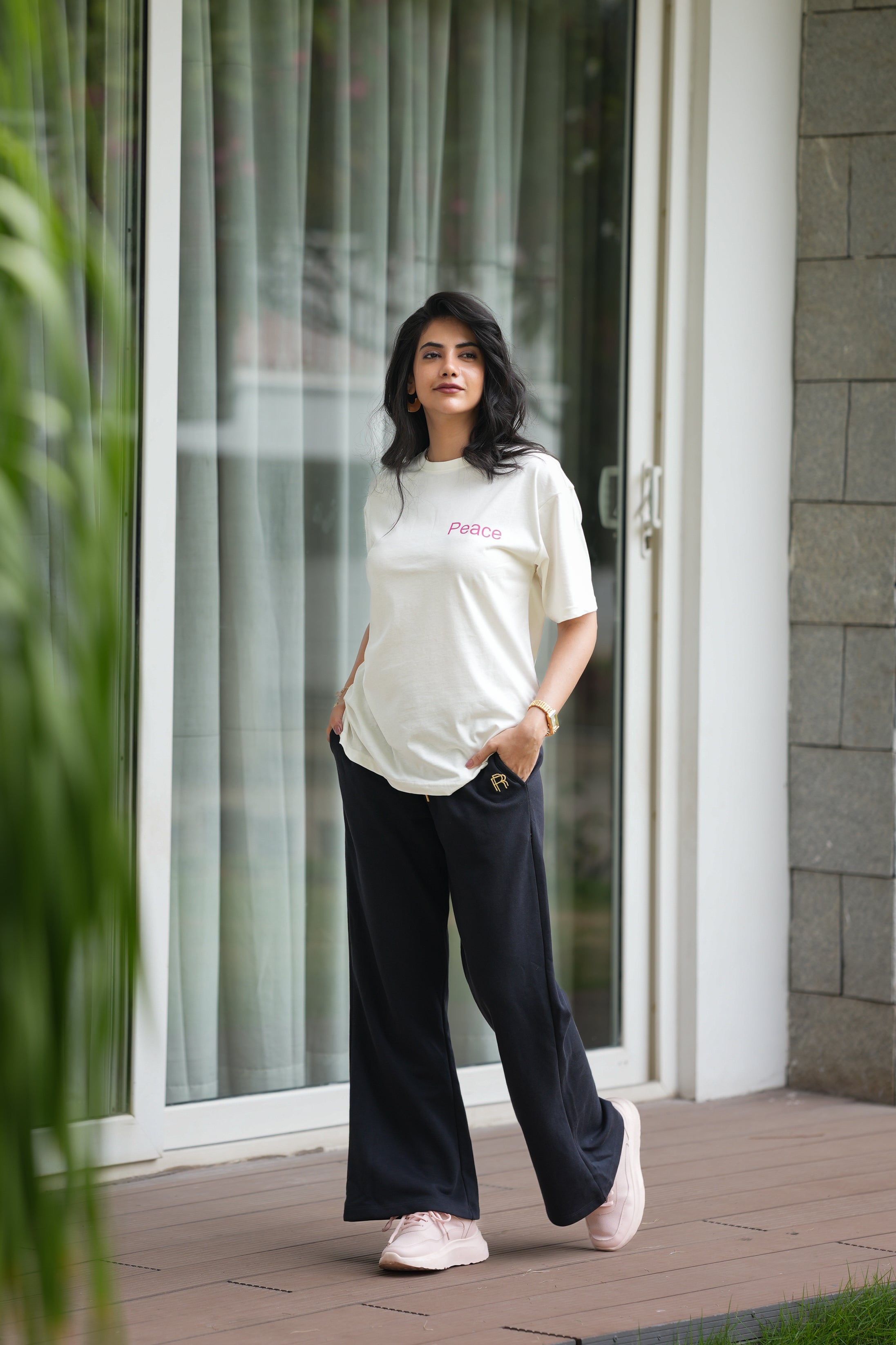 Peace Off Oversized Tee - Off White