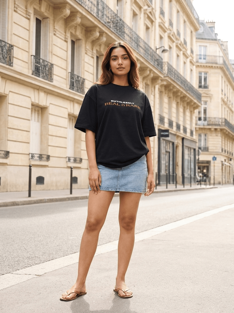 Bet On Me Oversized Tee - Black - REAL n RARE
