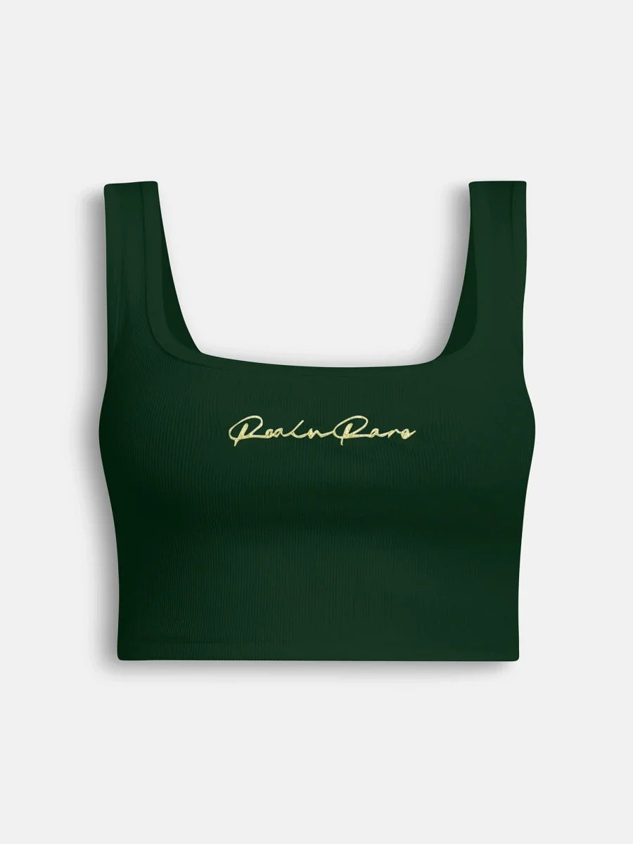 Green Breathe Crop Top