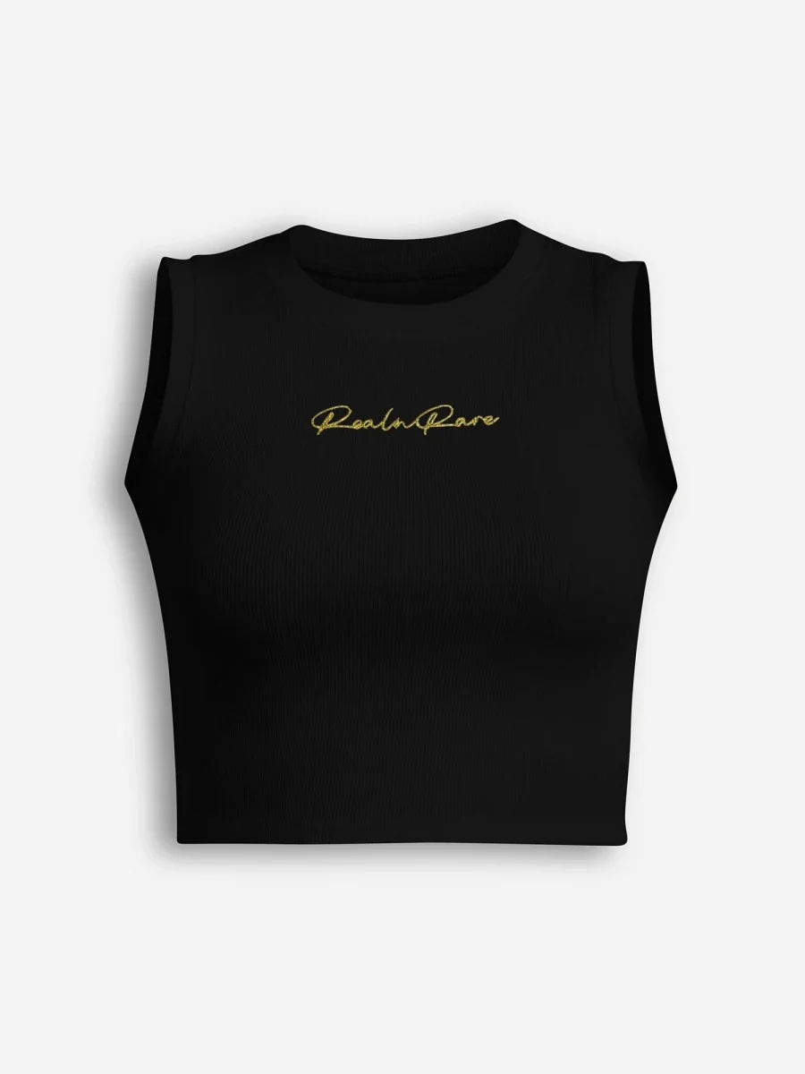 Black Peace Crop Top