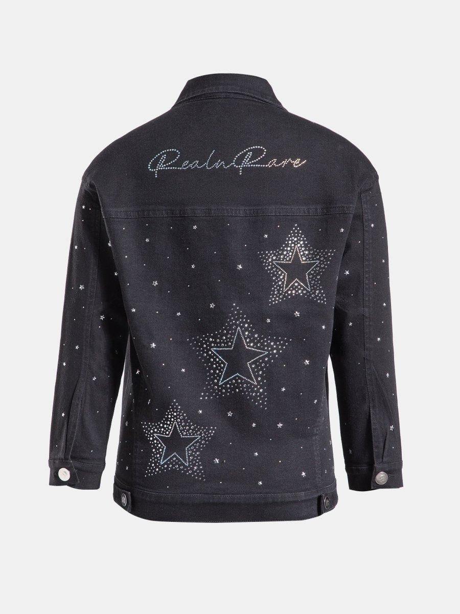 Real n Rare Denim Oversized Jacket - Dark Black - REAL n RARE
