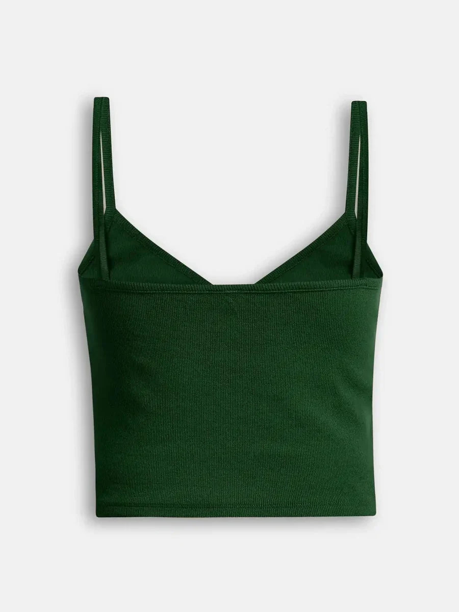Green Reckless Backless Top