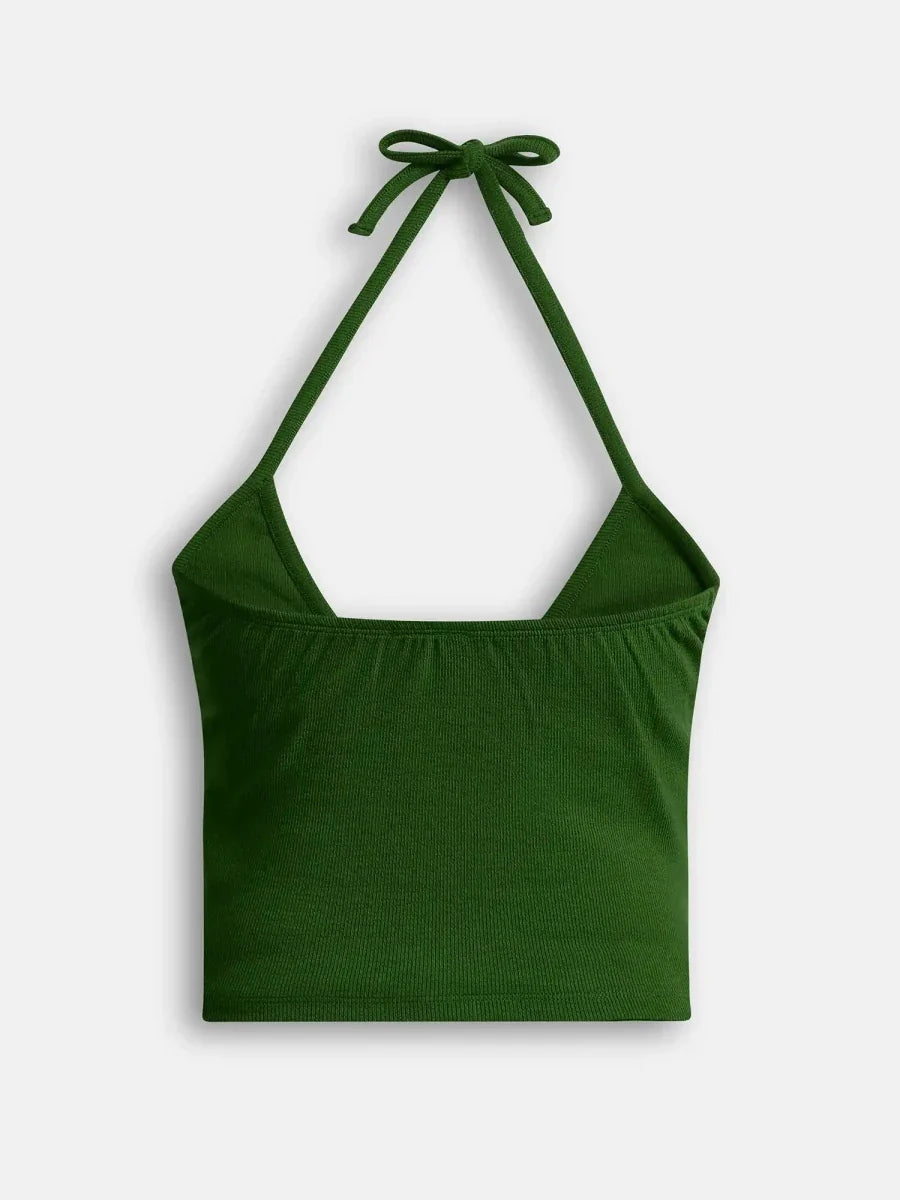 Green Sparkle Tie Me Up Top