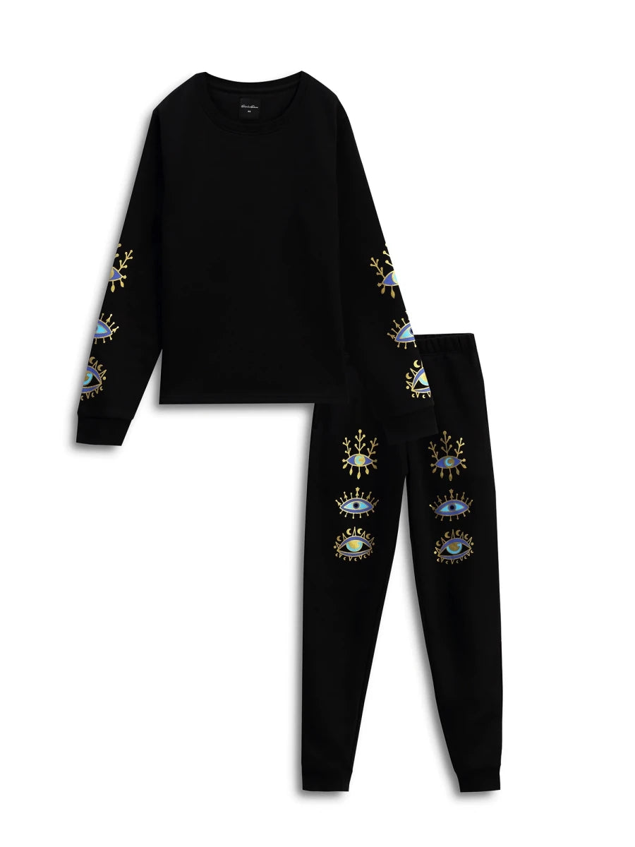 Sun & Moon Co - ord Set - Black Sky - REAL n RARE