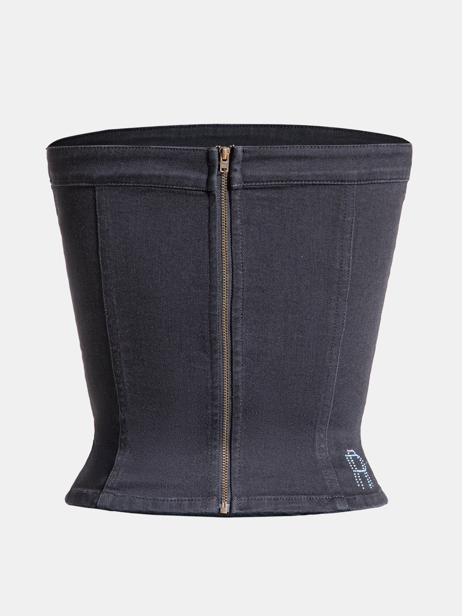 Real n Rare Denim Tube Top - Dark Black