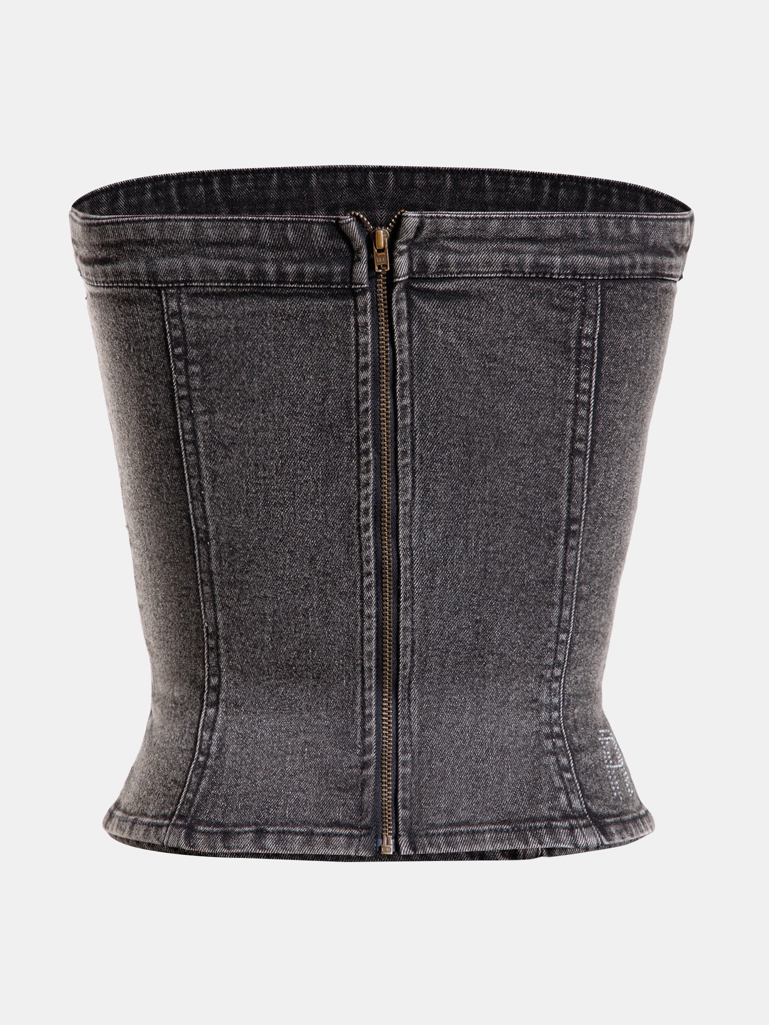 Real n Rare Denim Tube Top - Light Black