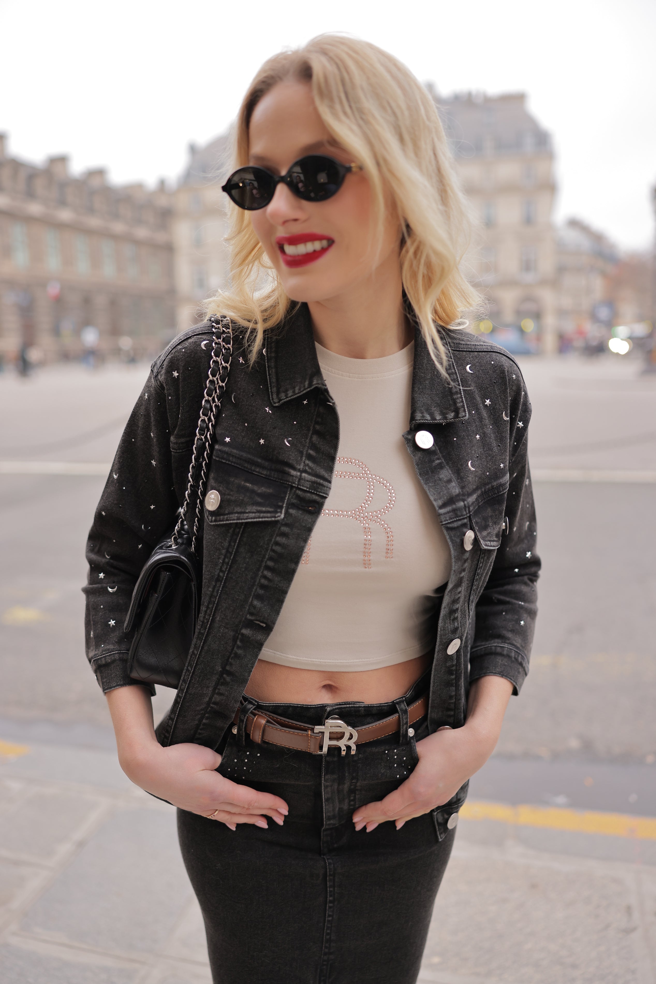 Real n Rare Denim Oversized Jacket - Light Black