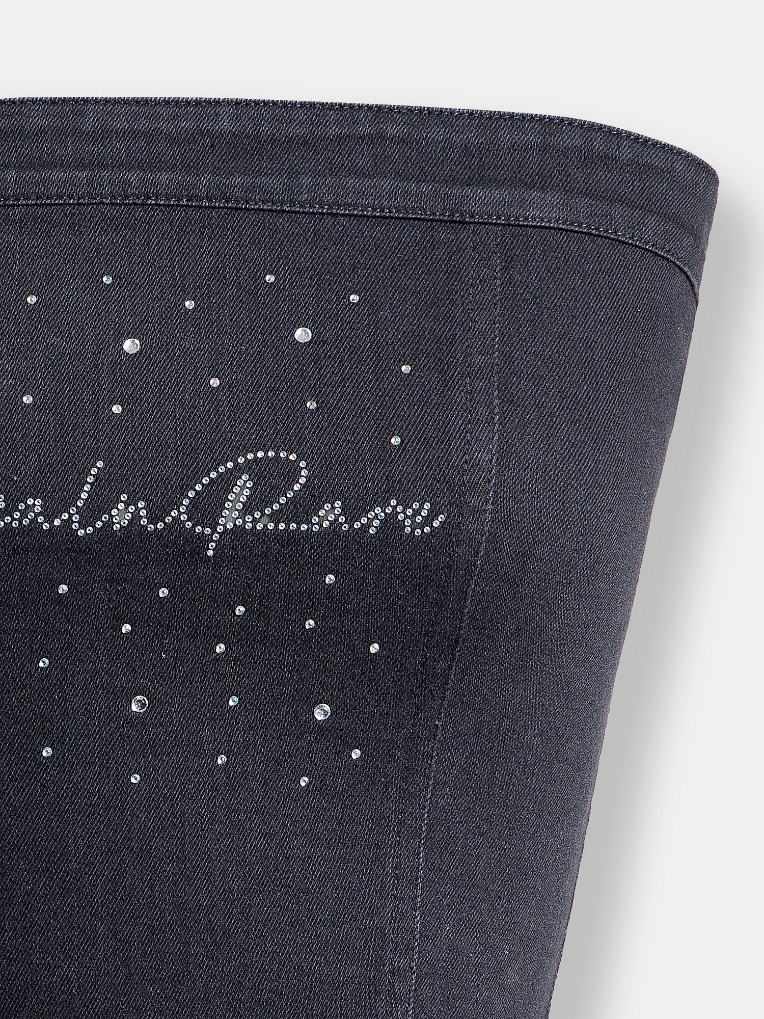 Real n Rare Denim Tube Top - Dark Black