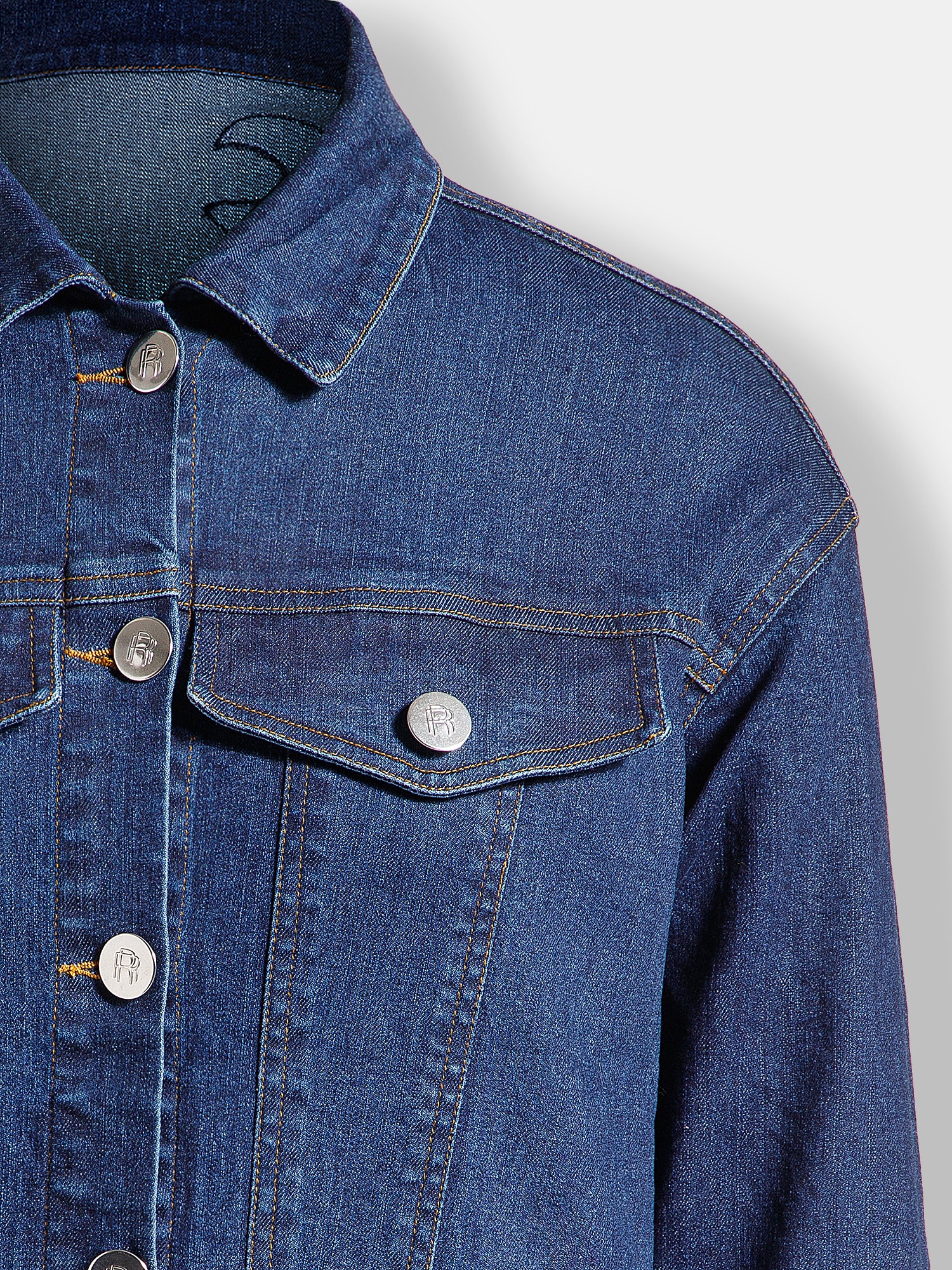 Real n Rare Denim Oversized Jacket - Dark Blue