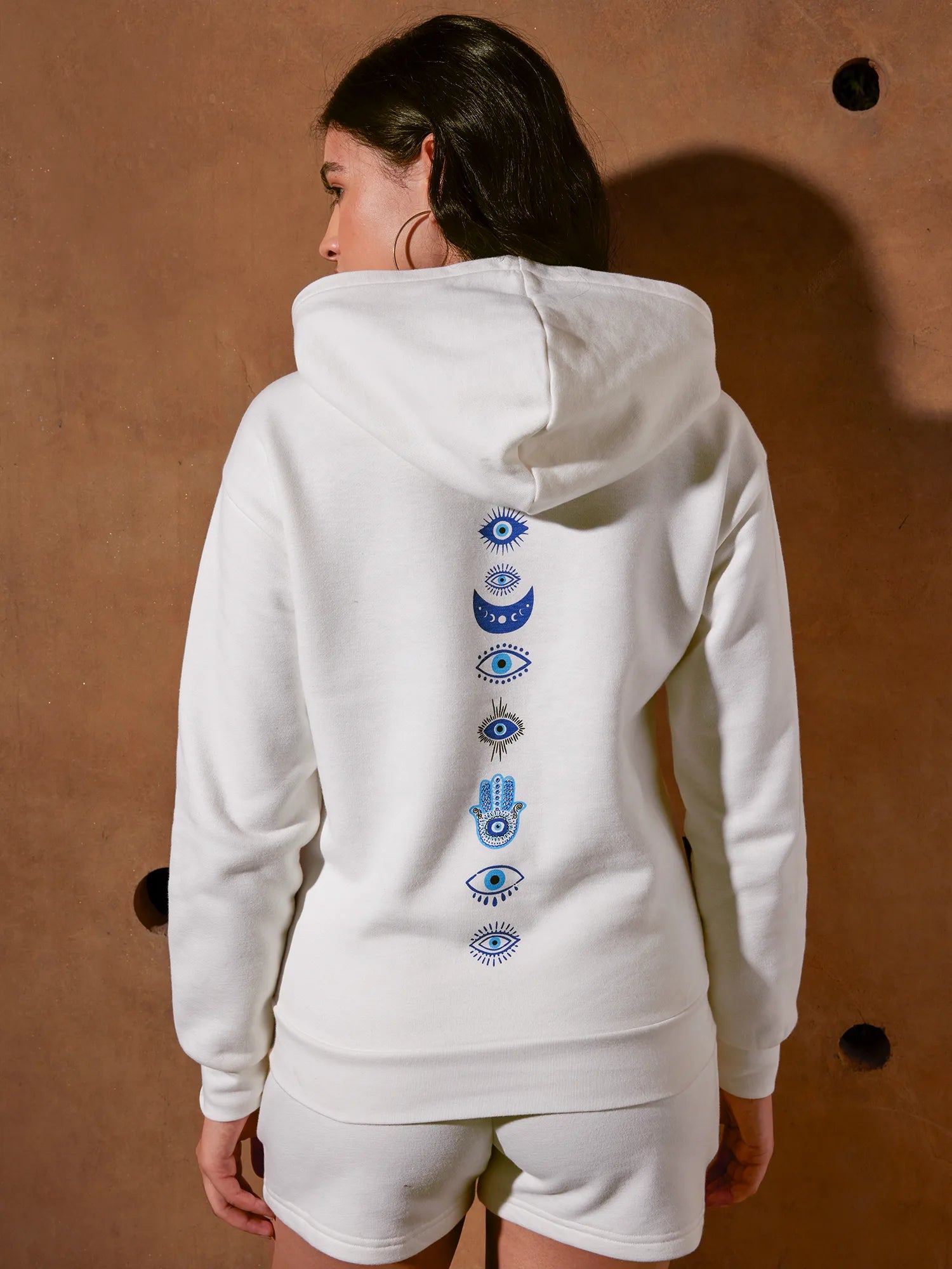 Evolve Hoodie & Shorts - Cream.