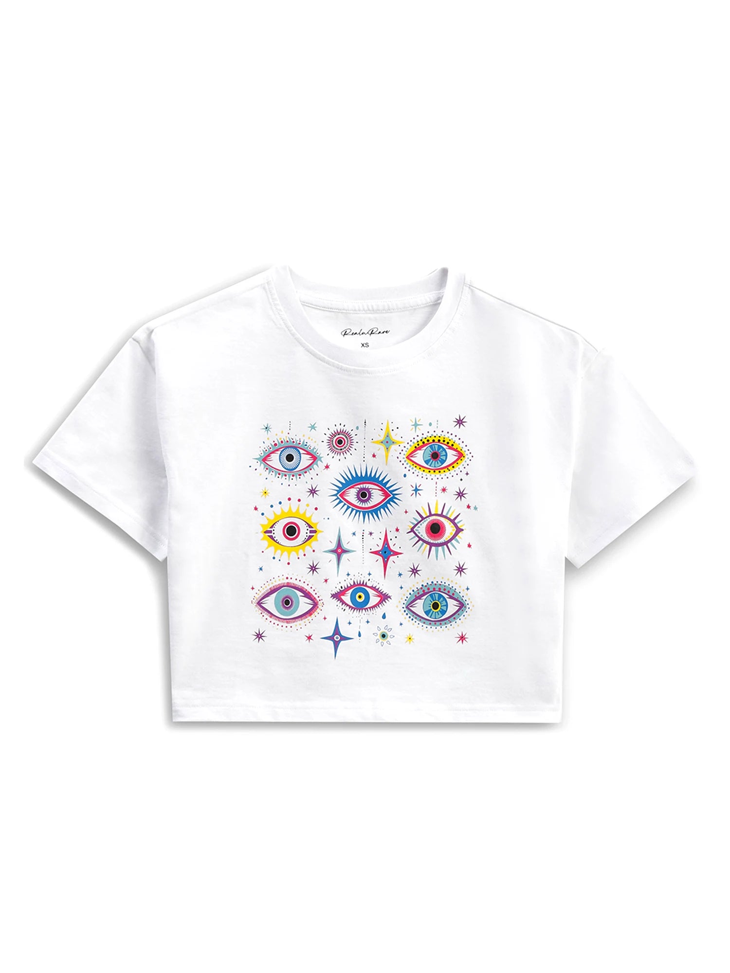Eye Spy Crop Top - White