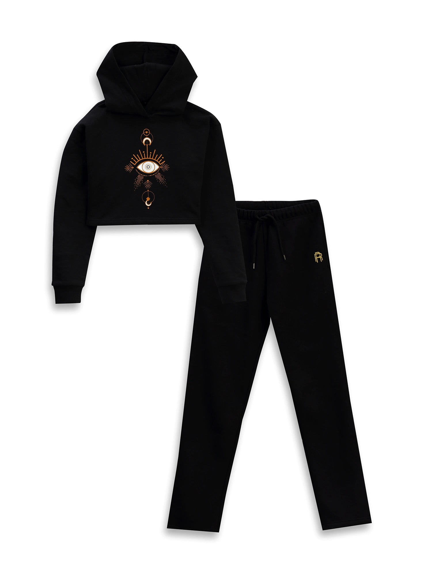 Levitate Crop Hoodie & PJ - Black