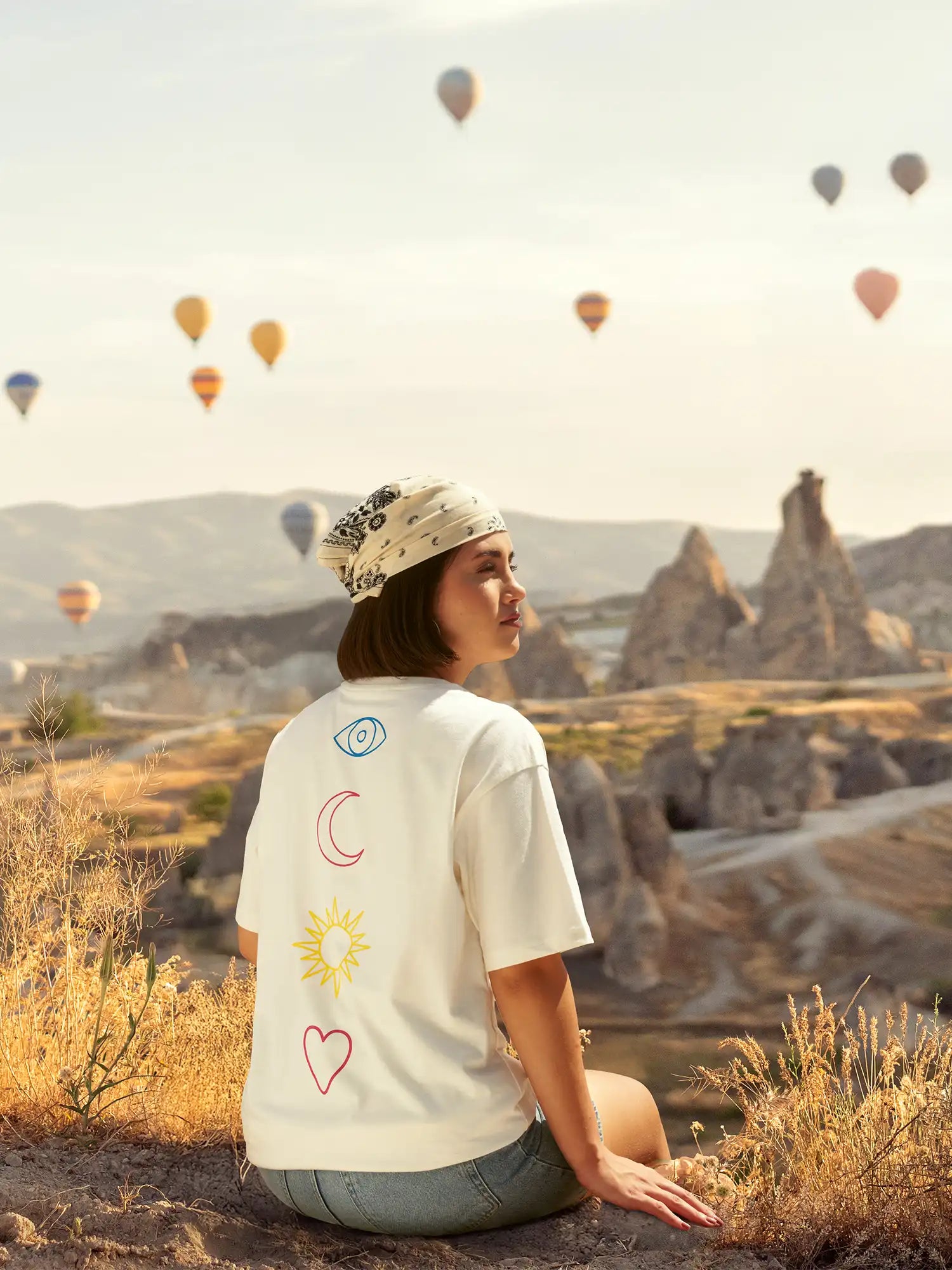 Peace Off Oversized Tee - Off White.