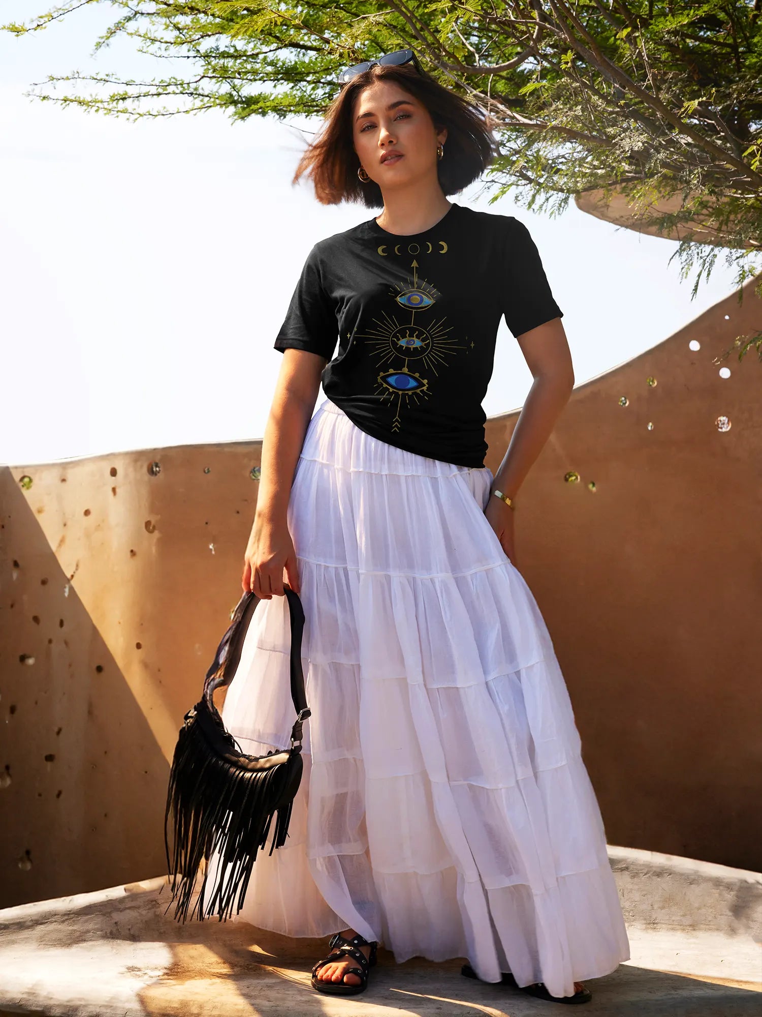 Peace Oversized Tee - Black