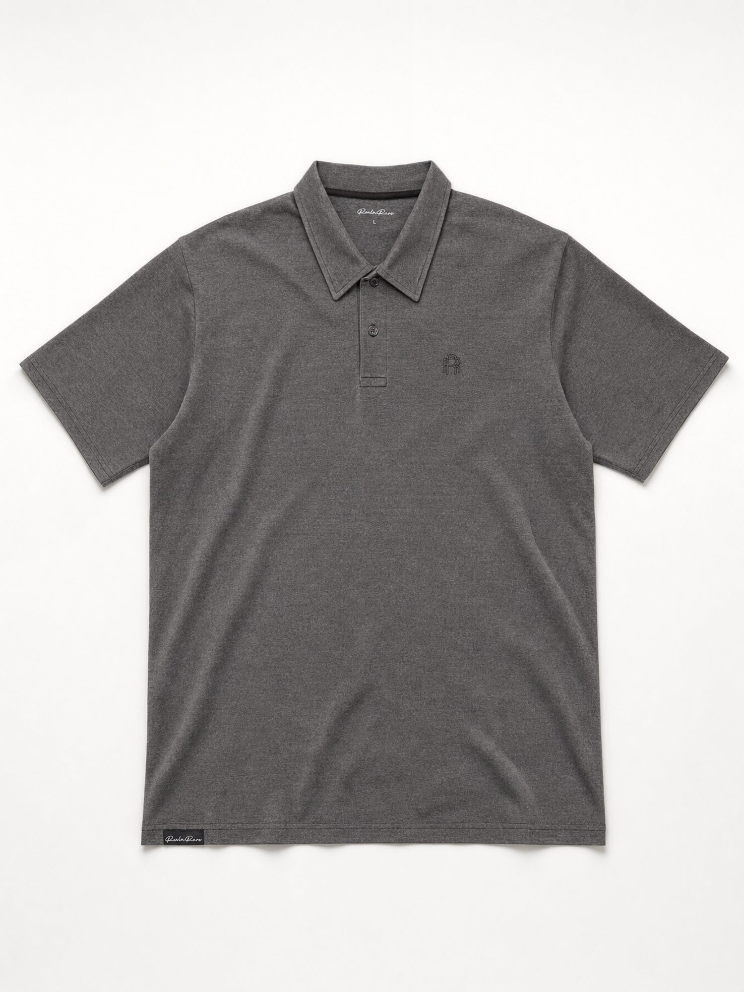 Men's Polo - Charcoal — 05 flatlay