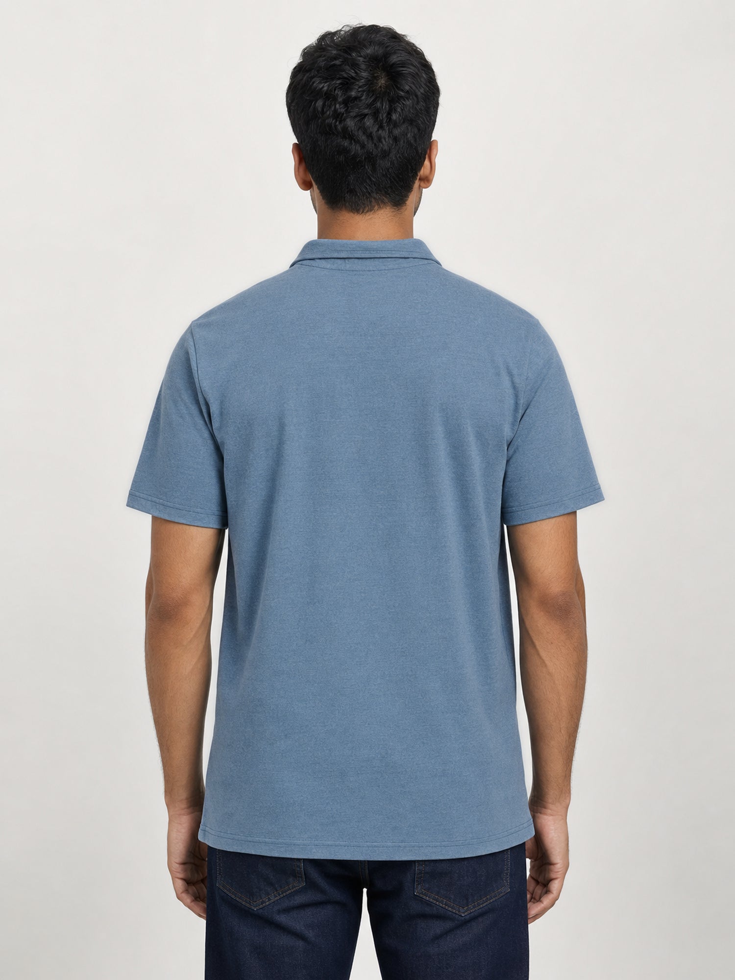 Men's Polo - Steel Blue — 03 back full