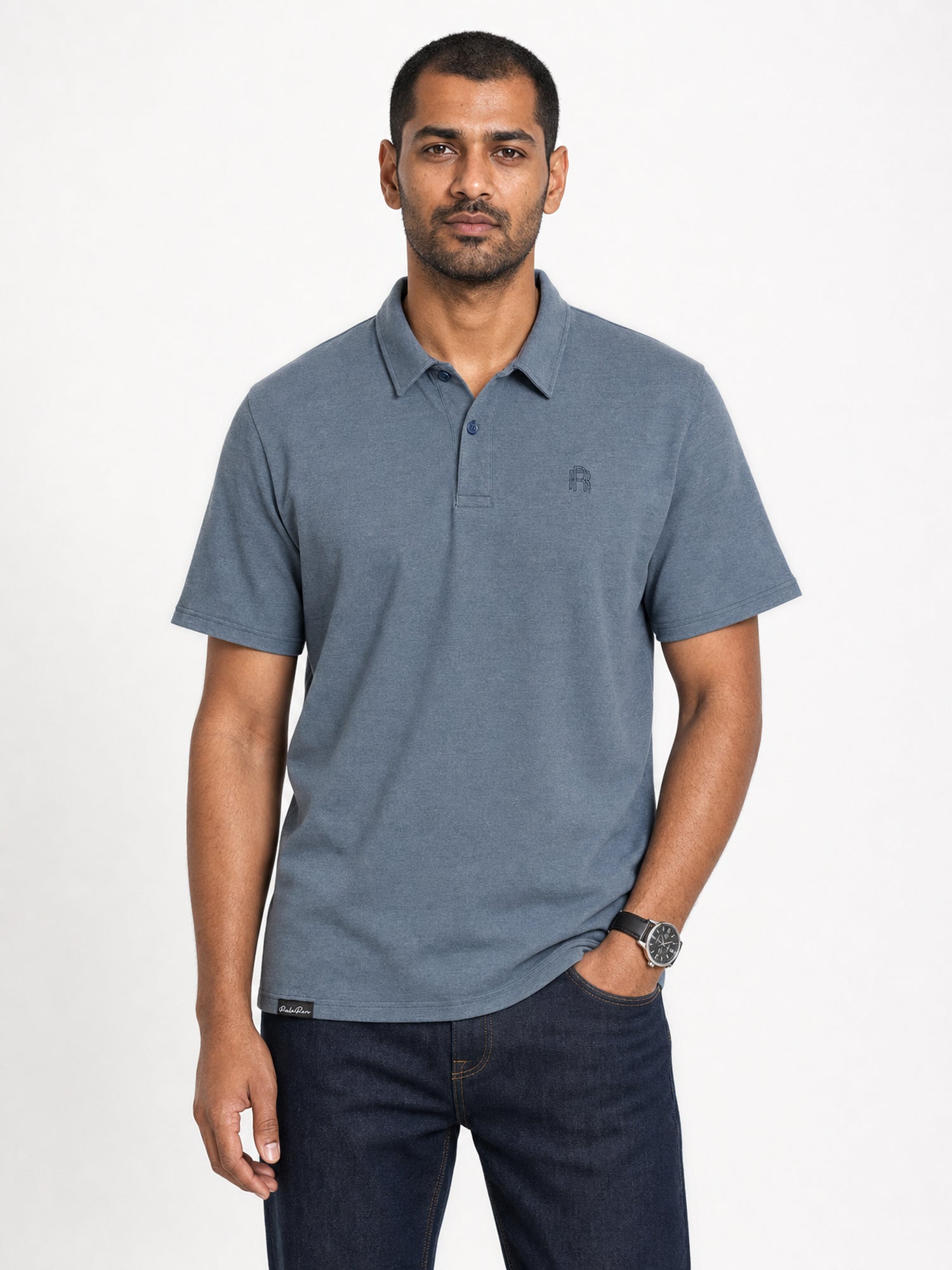 Men's Polo - Slate — 01 front hero
