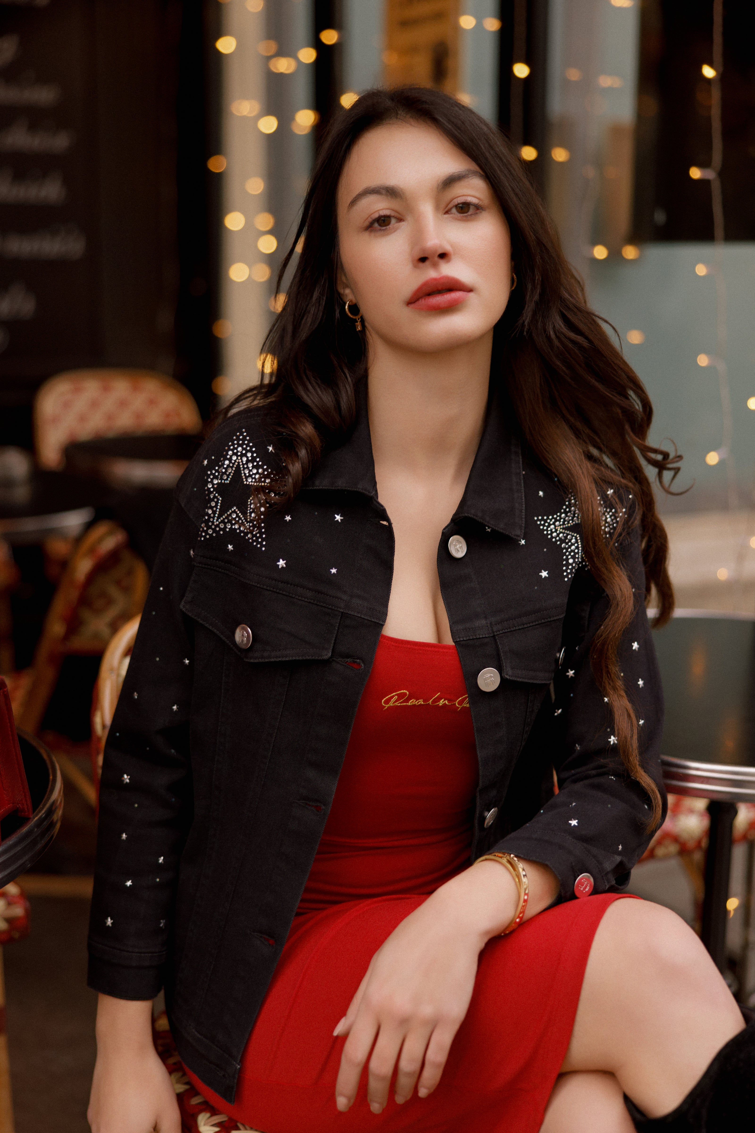 Real n Rare Denim Oversized Jacket - Dark Black