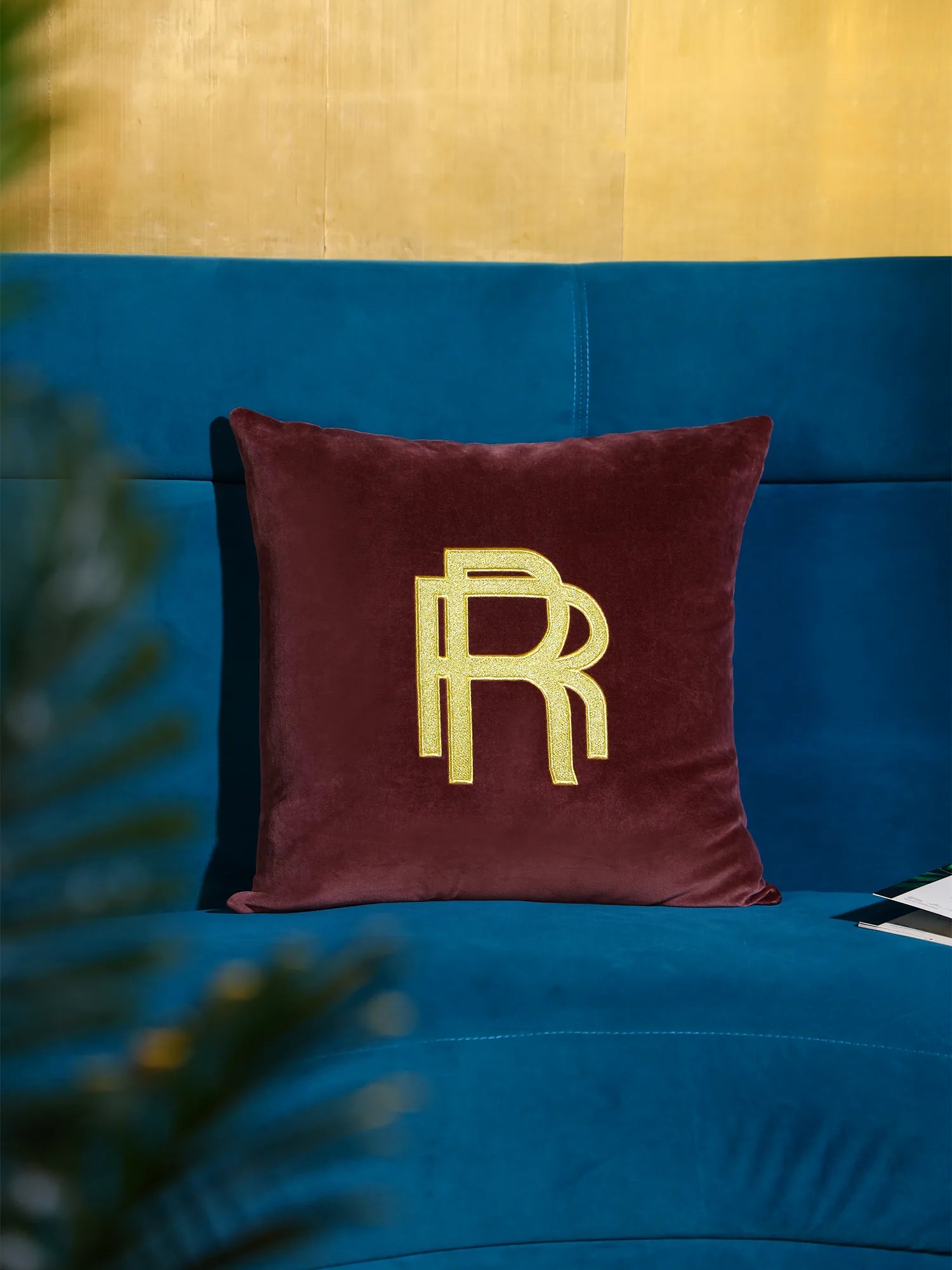 RR Logo Cushion Cover - Brown