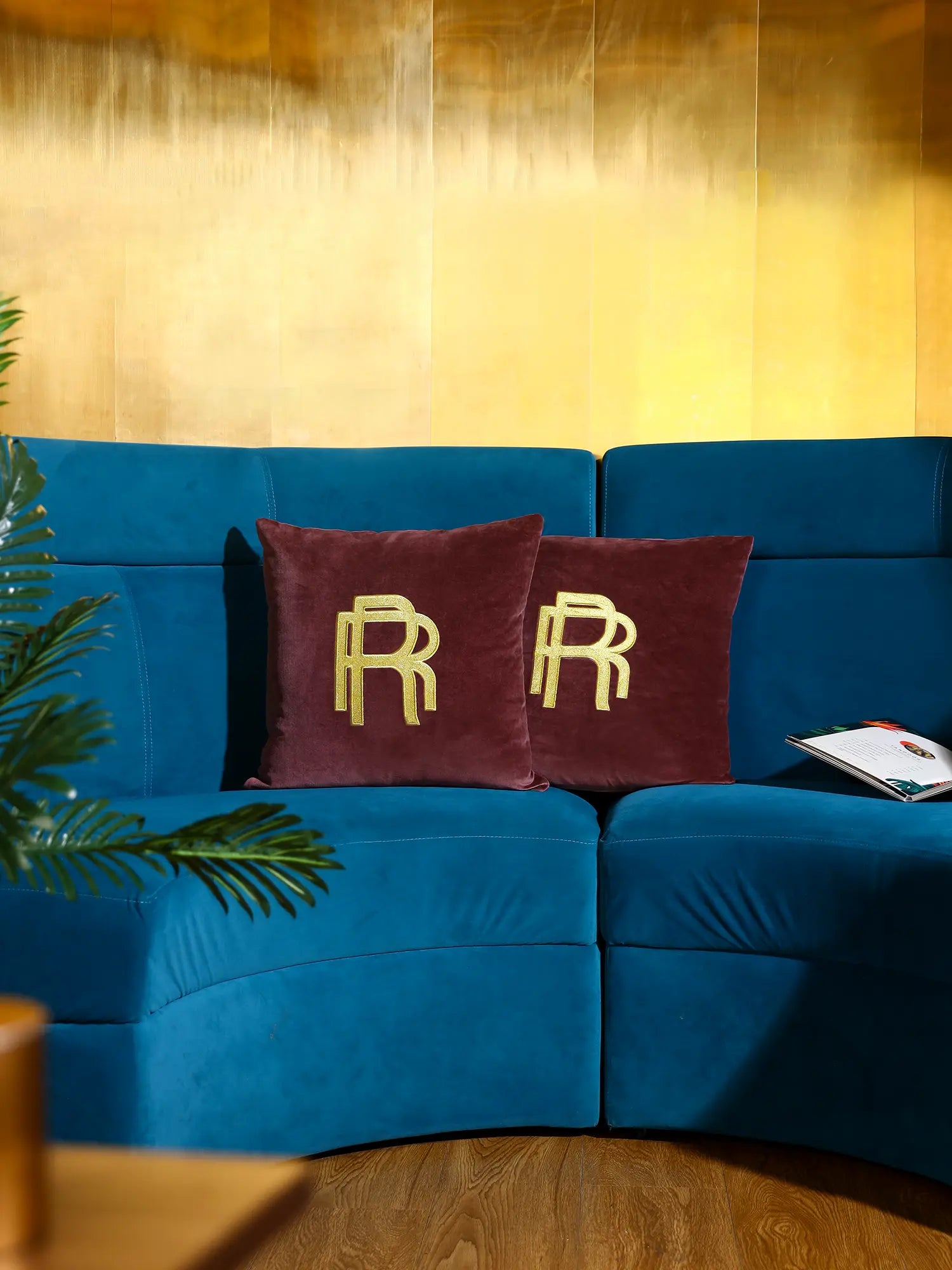 RR Logo Cushion Cover - Brown
