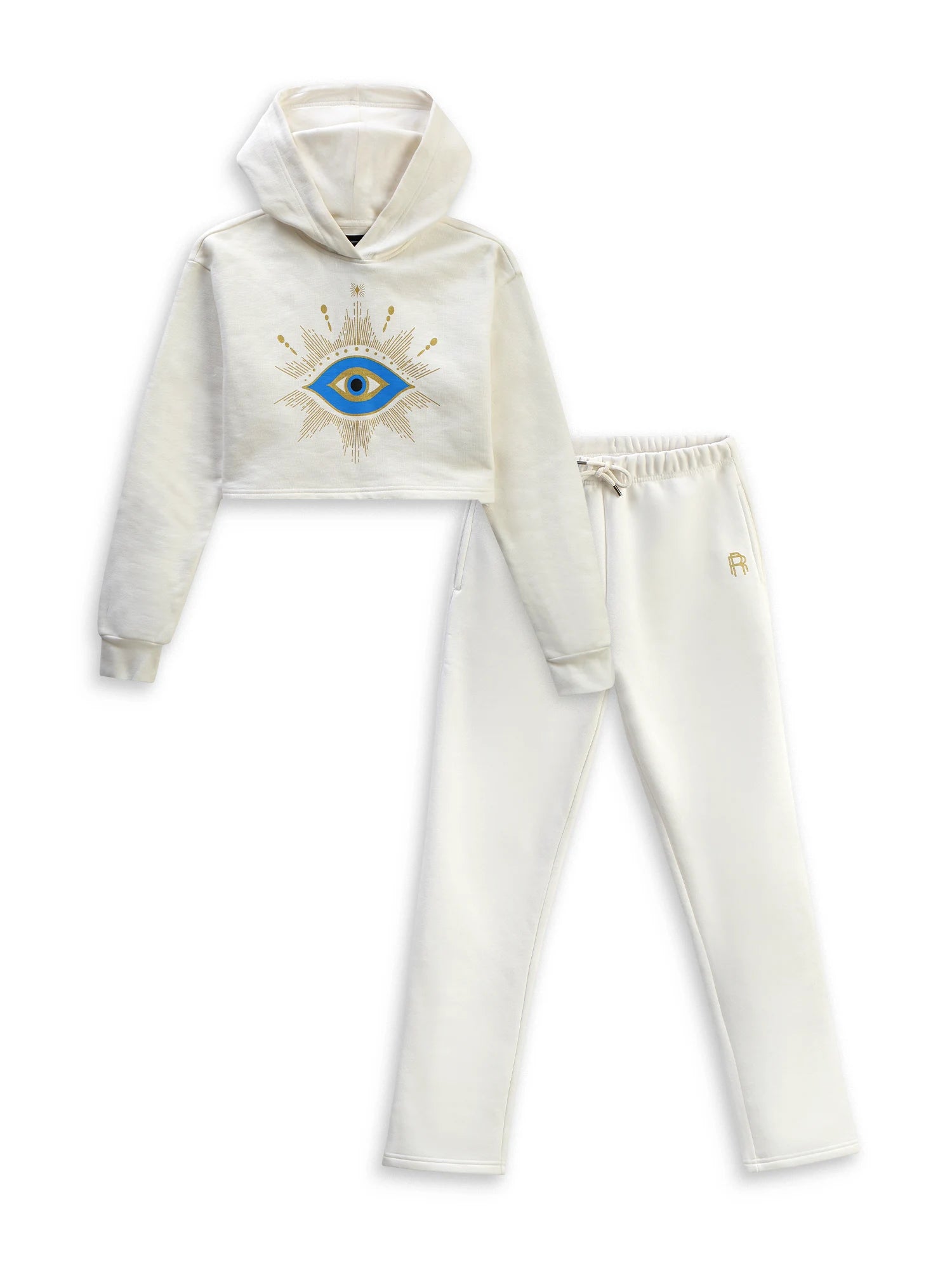 Shine Crop Hoodie & PJ - Cream