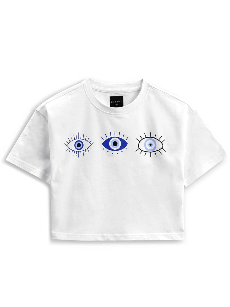 Awake Crop Top - White - REAL n RARE
