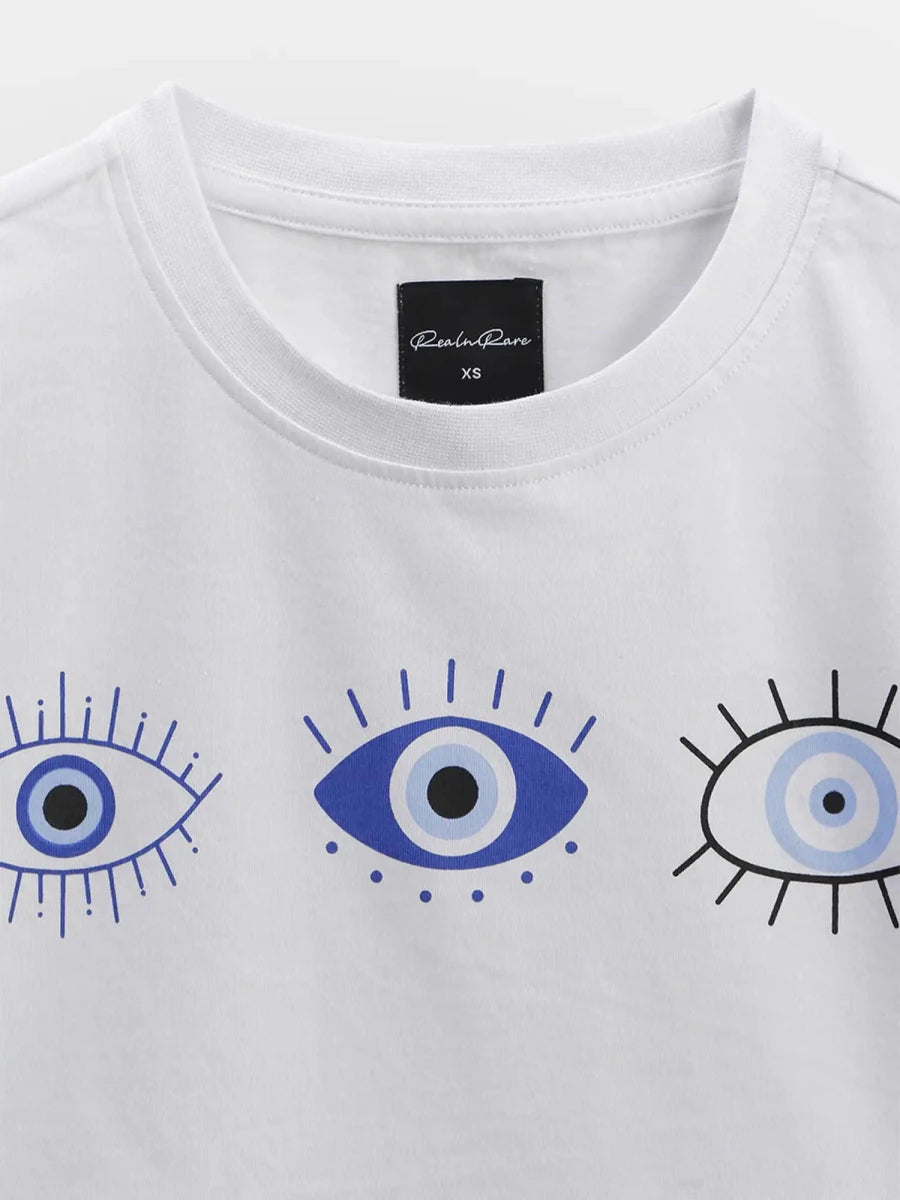 Awake Crop Top - White - REAL n RARE