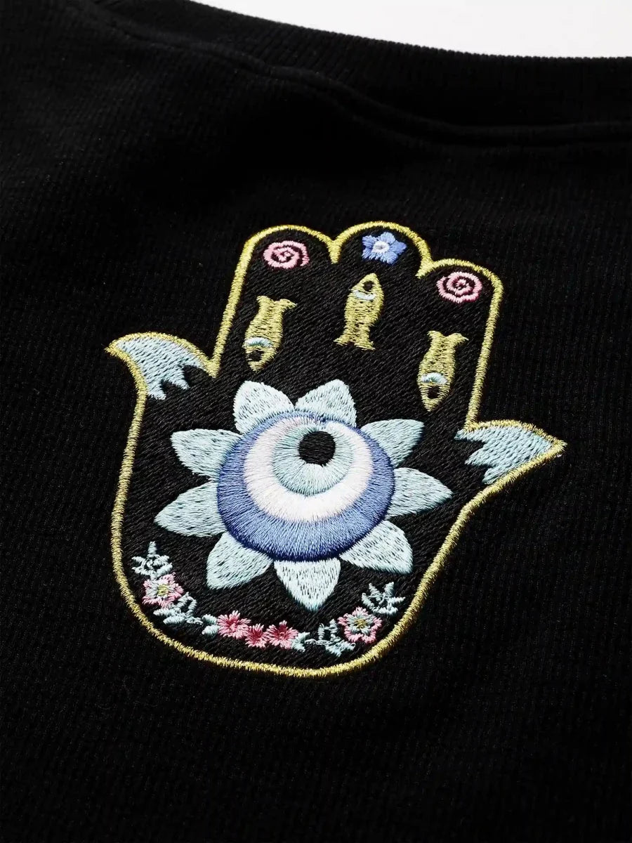 Black Peace Crop Top - REAL n RARE
