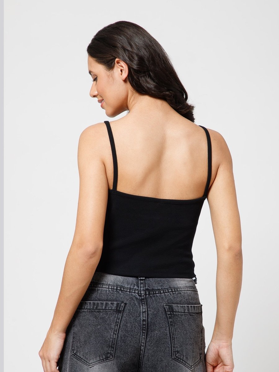 Black Reckless Backless Top - REAL n RARE