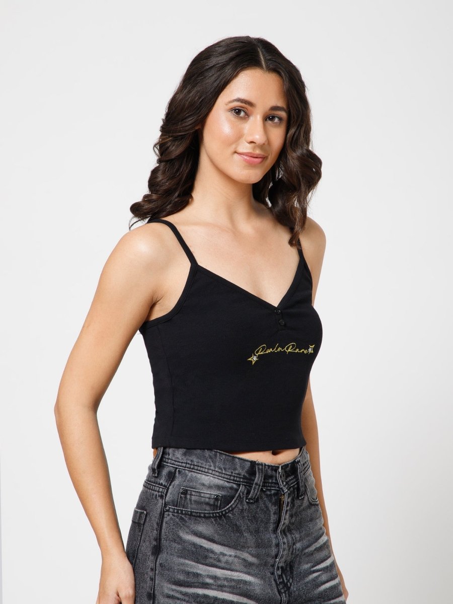 Black Reckless Backless Top - REAL n RARE