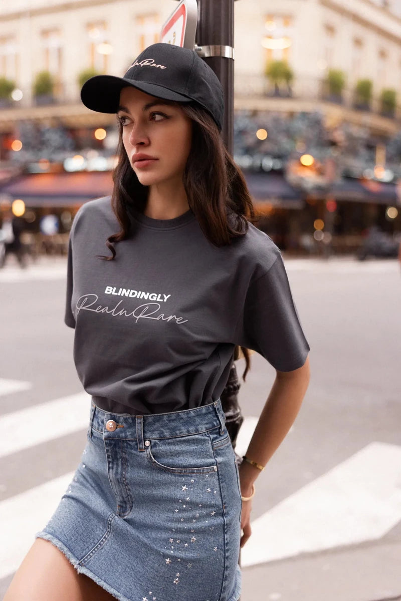 Blindly Oversized Tee - Grey - REAL n RARE