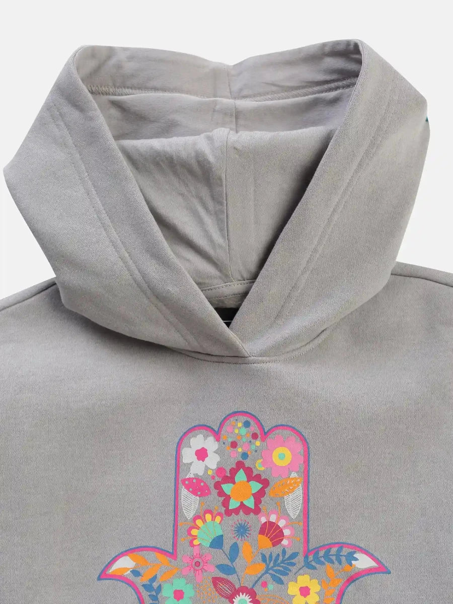 Bloom Crop Hoodie & PJ - Grey - REAL n RARE