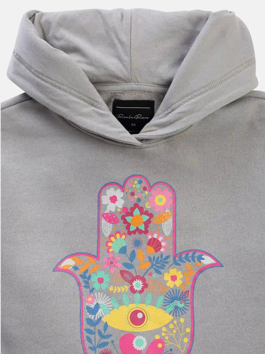 Bloom Crop Hoodie & PJ - Grey - REAL n RARE