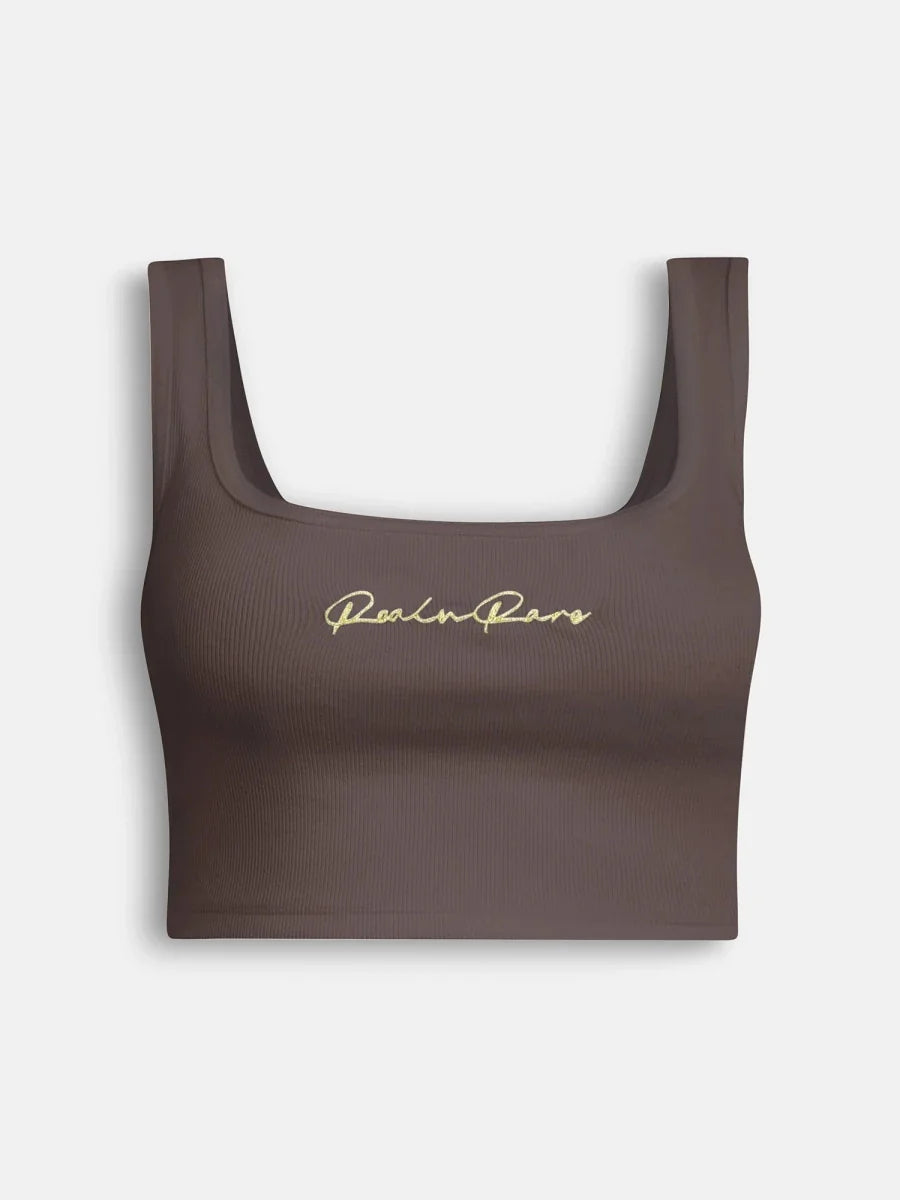 Gray Breathe Crop Top