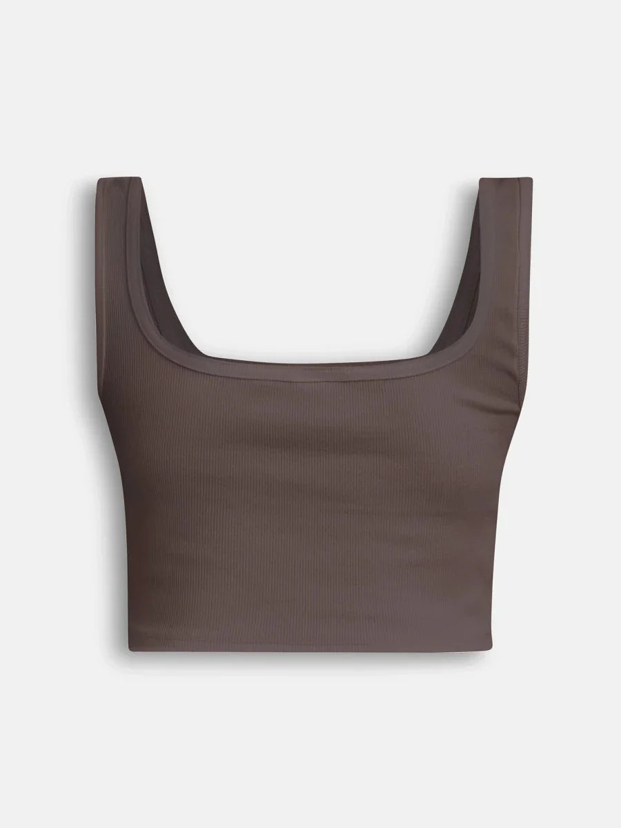 Gray Breathe Crop Top