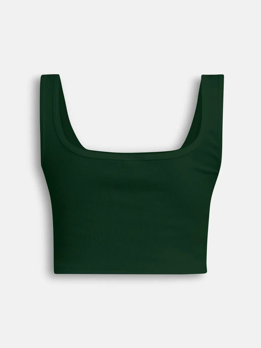 Green Breathe Crop Top