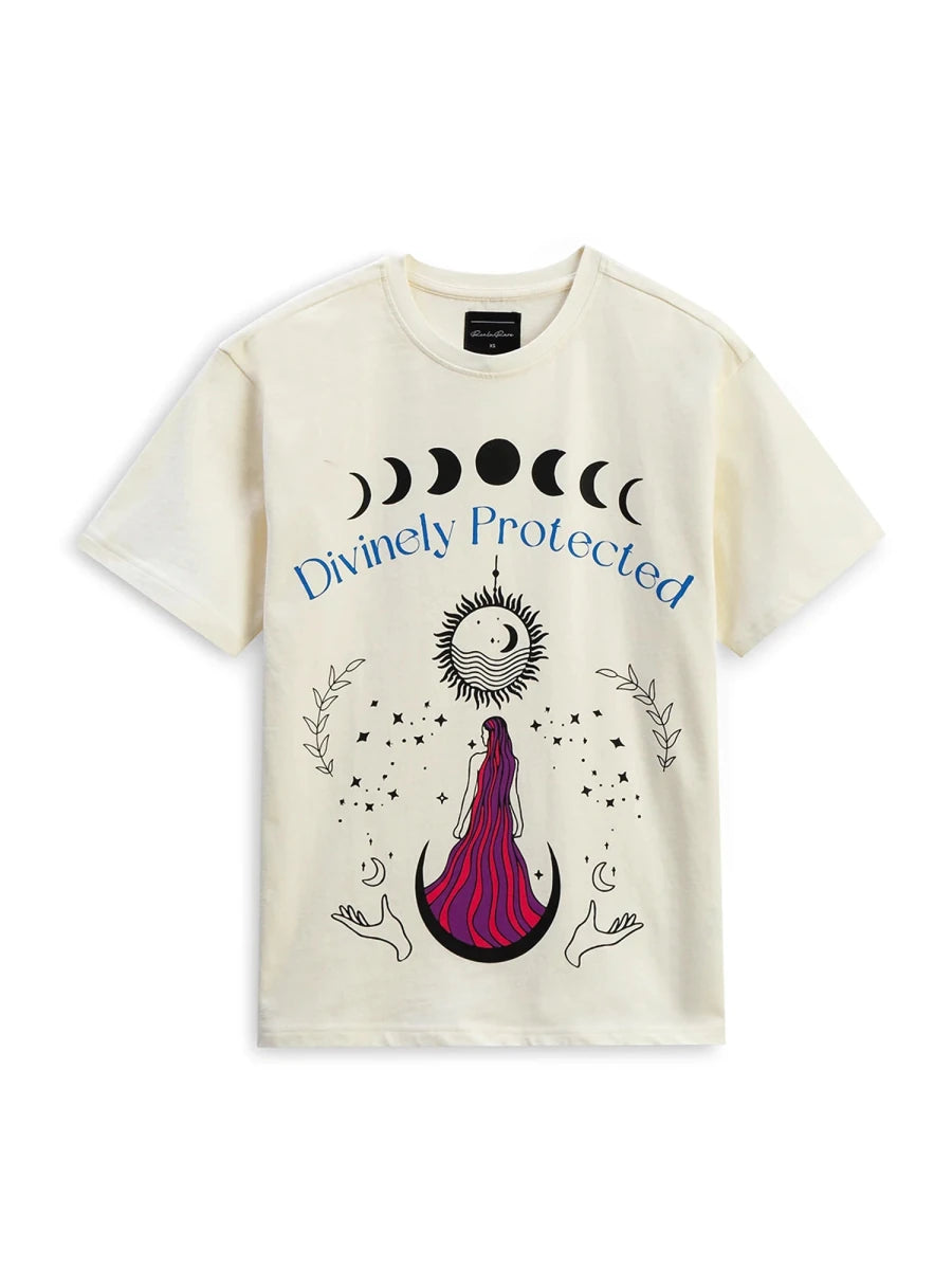 Divinely Protected Oversize Tee - Off White - REAL n RARE