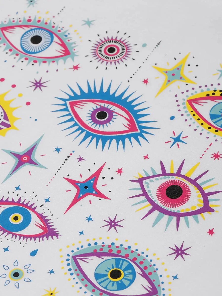 Eye Spy Crop Top - White - REAL n RARE