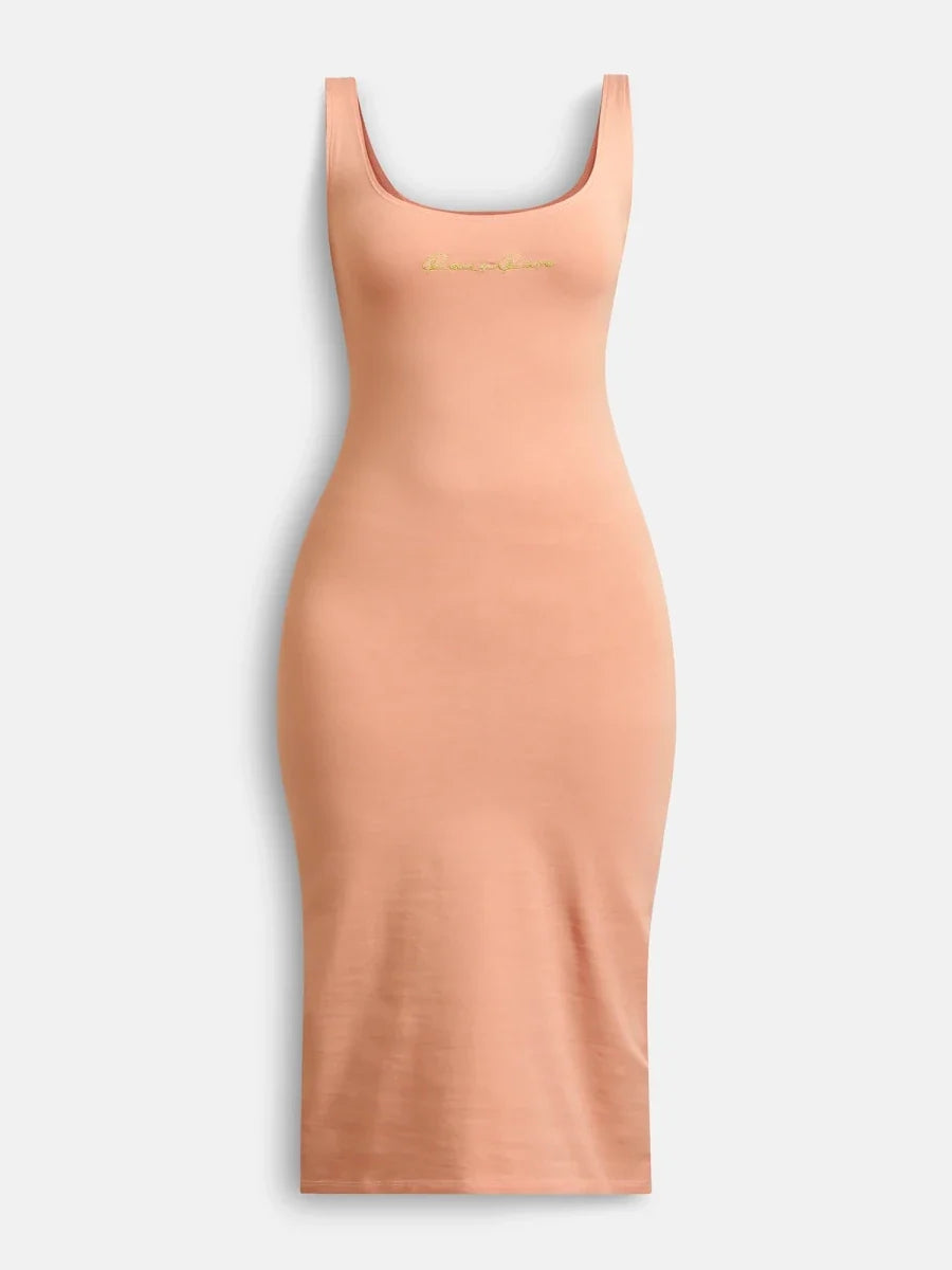 Salmon Pink Flow With Me Bodycon Dress