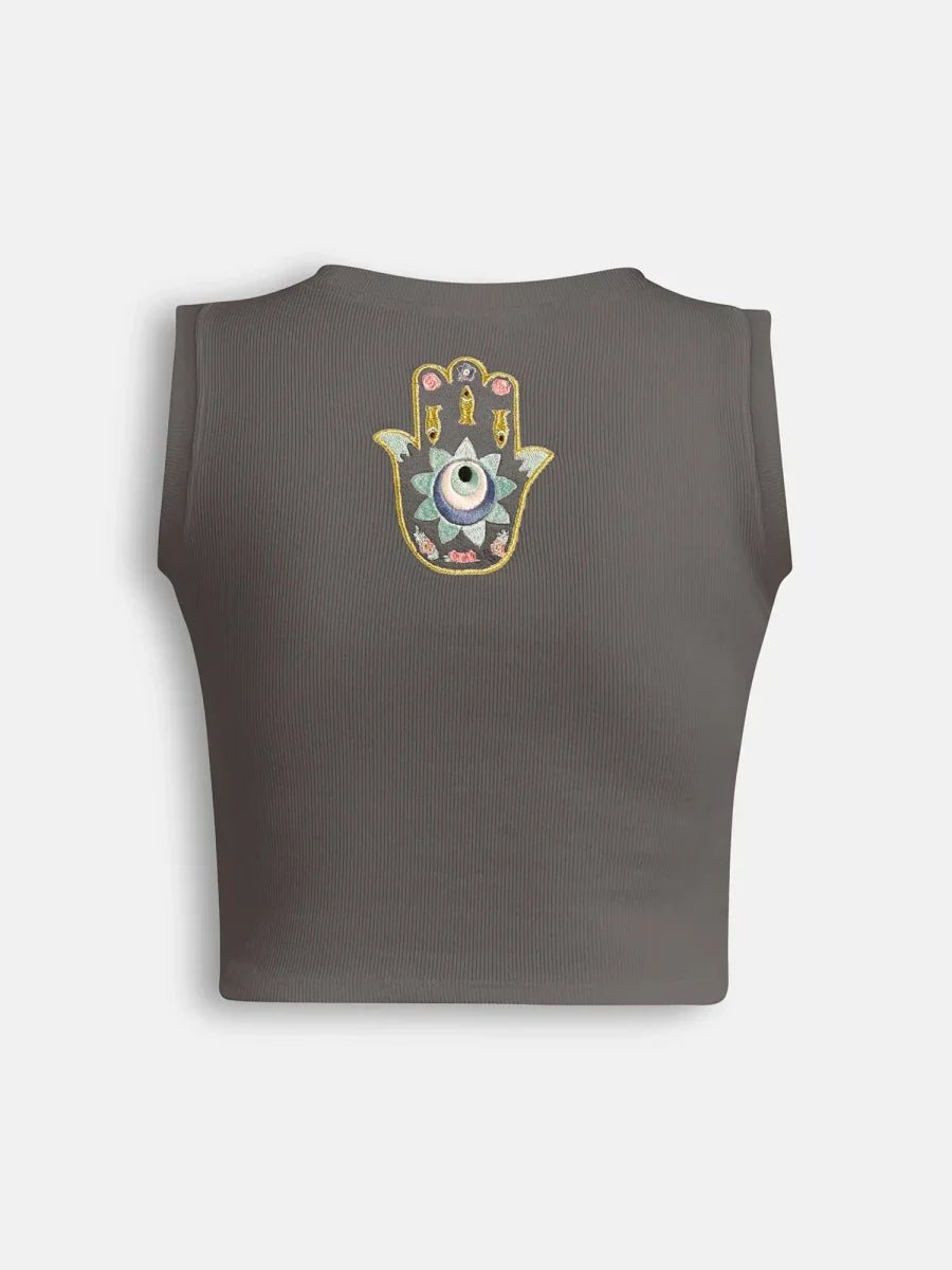 Gray Peace Crop Top - REAL n RARE