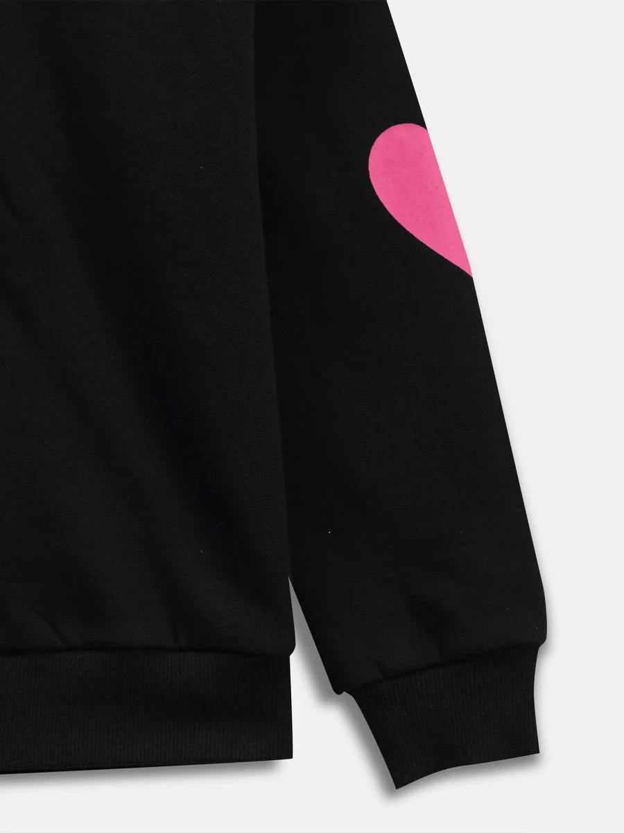 Heart Hoodie & Shorts - Black - REAL n RARE