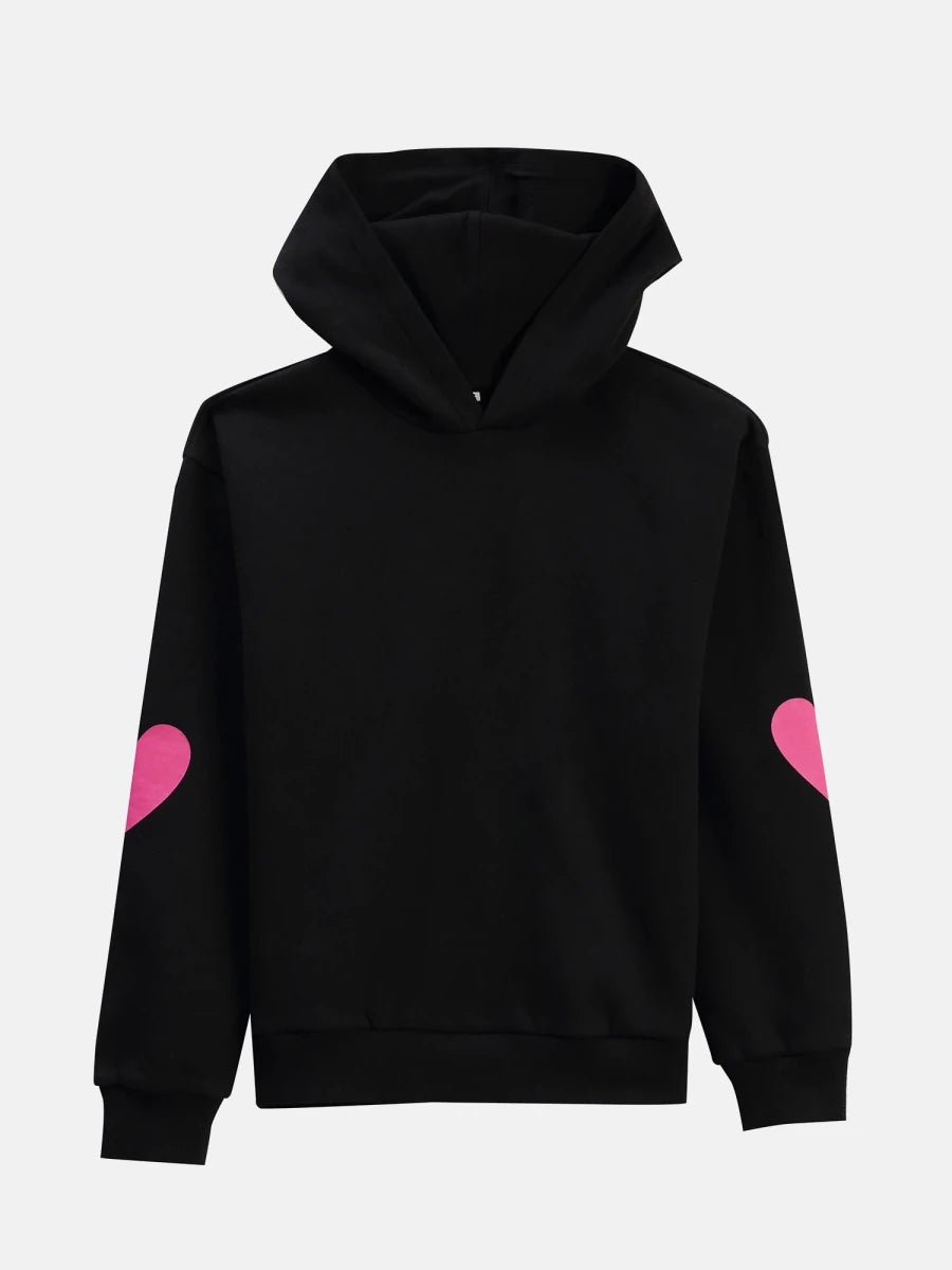 Heart Hoodie & Shorts - Black - REAL n RARE
