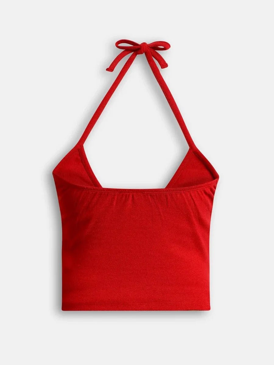 Oxyblood Red Sparkle Tie Me Up Top - REAL n RARE