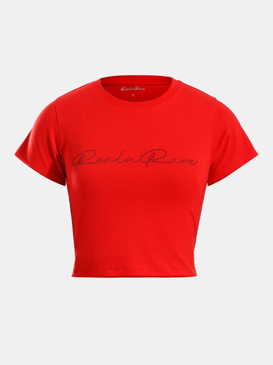 Real n Rare Crop Tee - Red - REAL n RARE