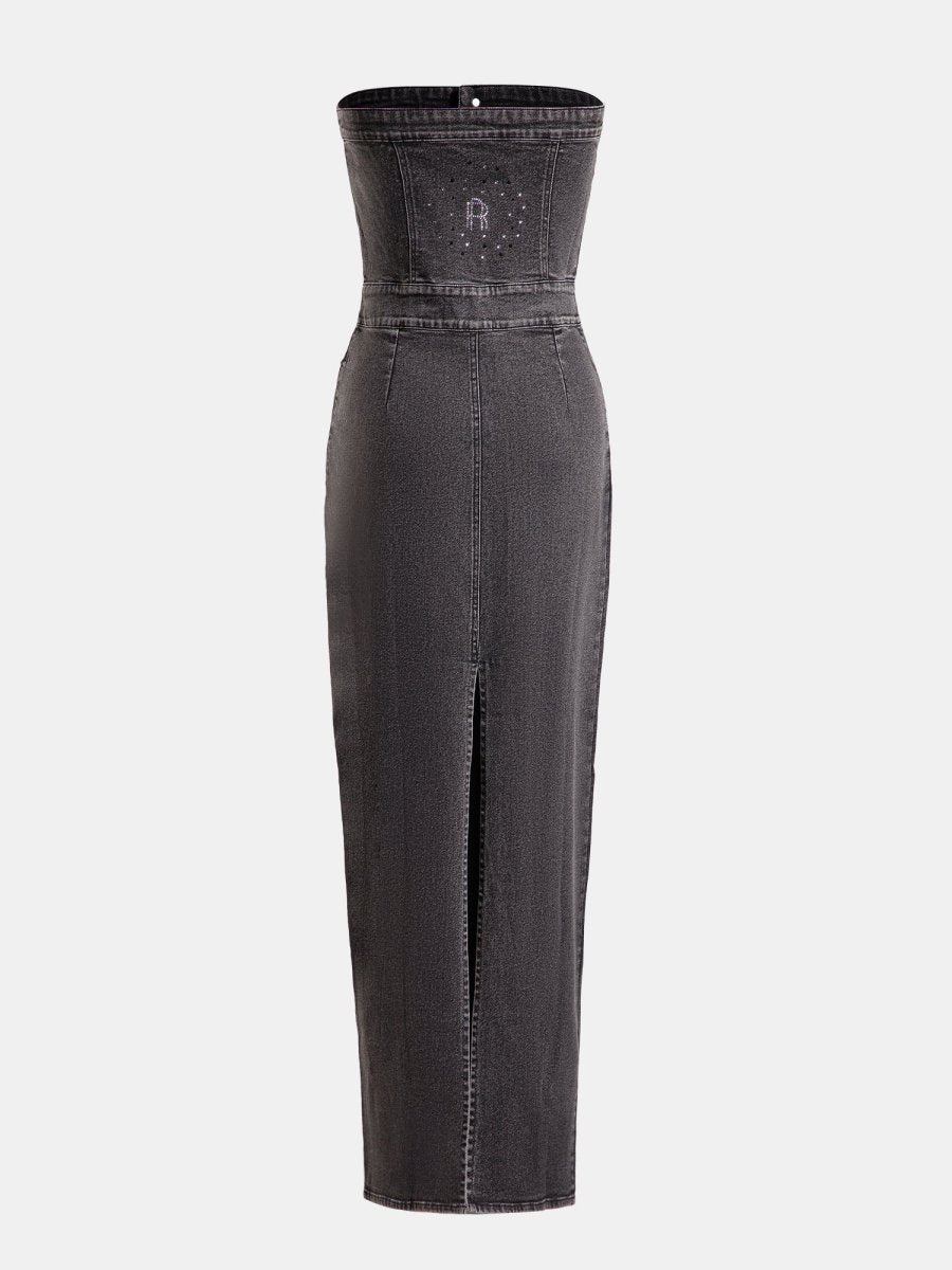 Real n Rare Denim Bodycon - Light Black - REAL n RARE