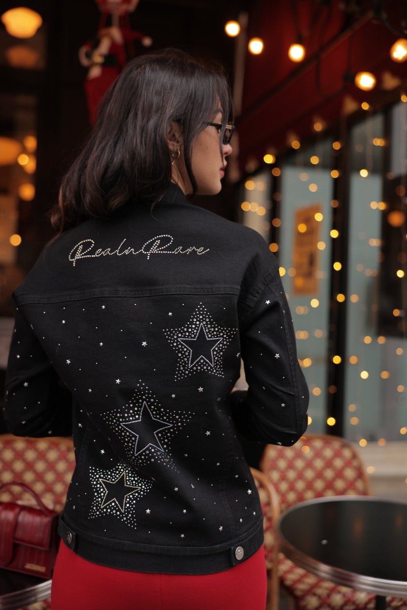 Real n Rare Denim Oversized Jacket - Dark Black - REAL n RARE